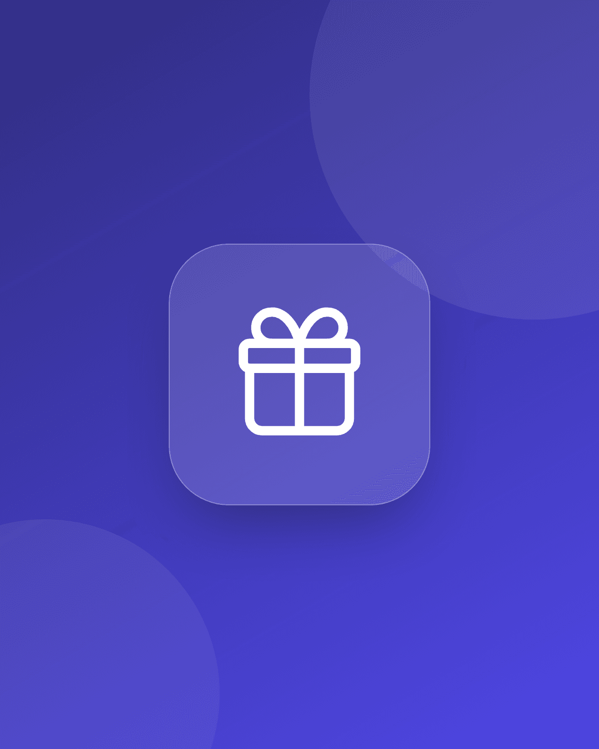 Illustration d'un cadeau sur fond violet, symbole d'une surprise de Noël